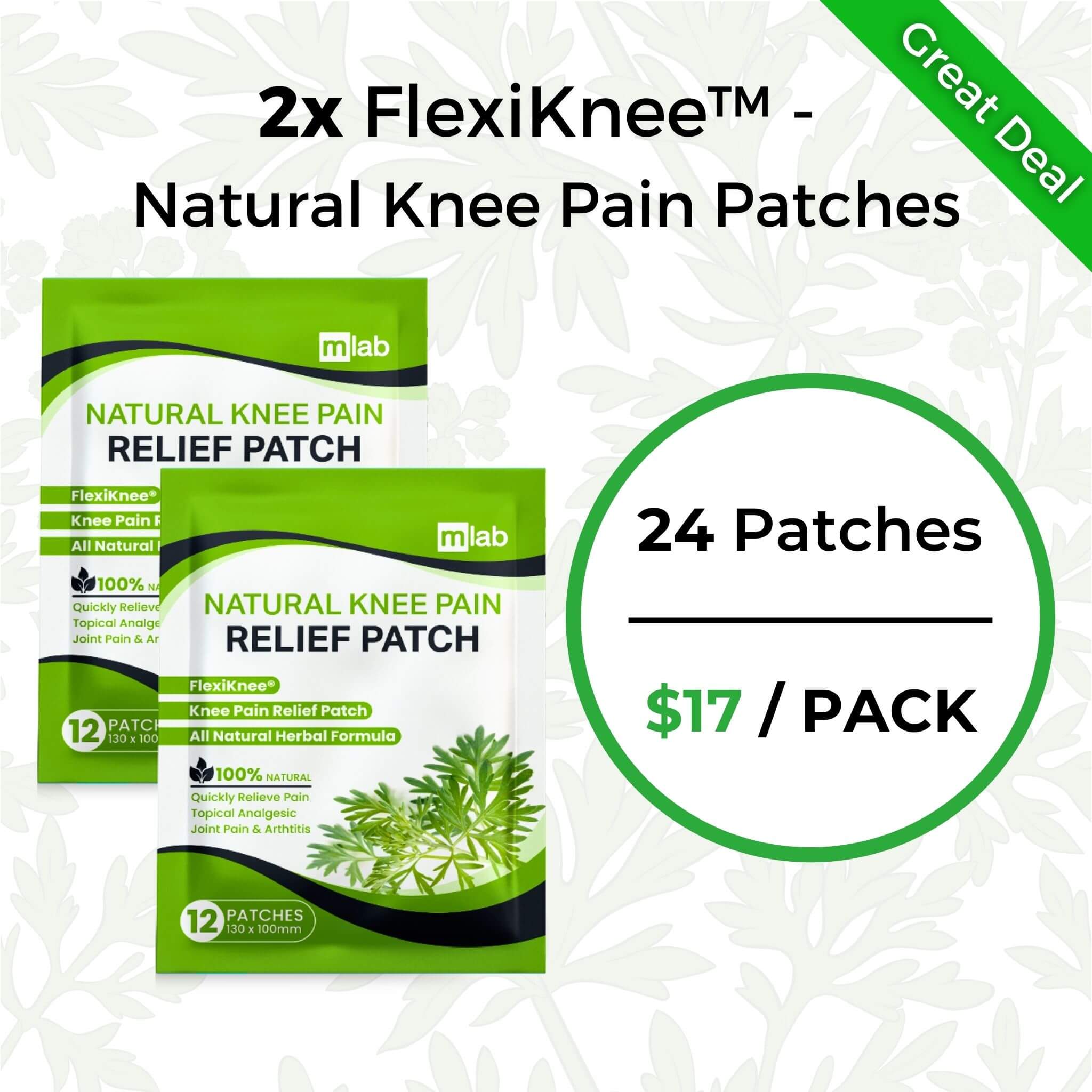 FlexiKnee™️ - Natural Knee Pain Patches - Offer 2 Split