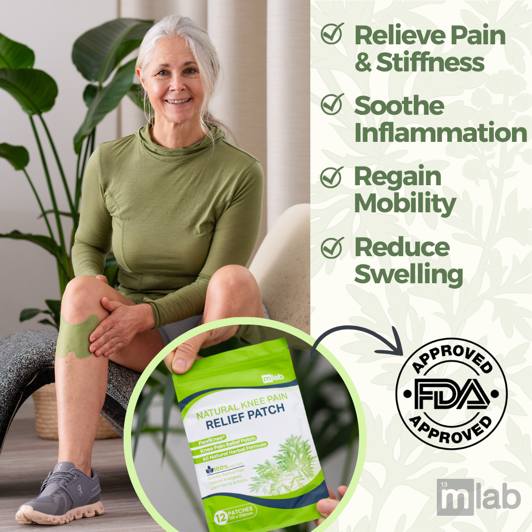 FlexiKnee Natural Knee Pain Patches MLab Flexiknee natural knee pain patches mlab