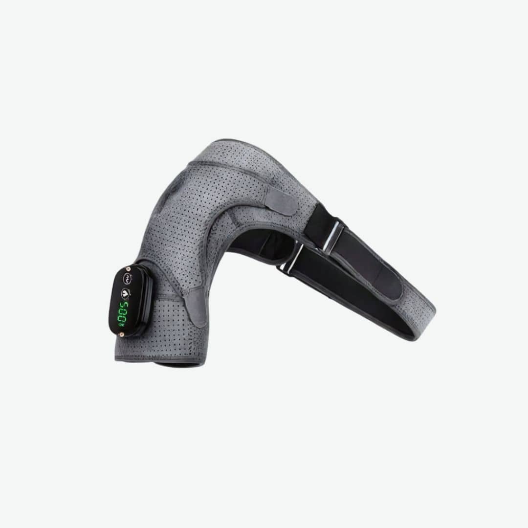 heated shoulder massager on a white background